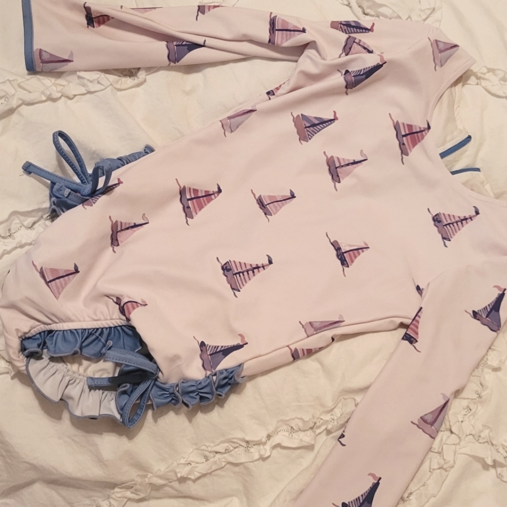 Long sleeve Sailboat Bathing Suit